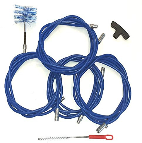 Kit 12 mt pulizia canna fumaria pellet dn 80 professionale scovolo snodato