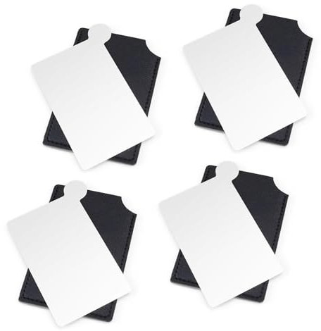 0XBIT Taschenspiegel Klein, 4 Stück Edelstahl Mini Spiegel, Spiegel Klein, Kompakte Größe, Ultraleicht und Dünn, für Reisen und den Heimgebrauch