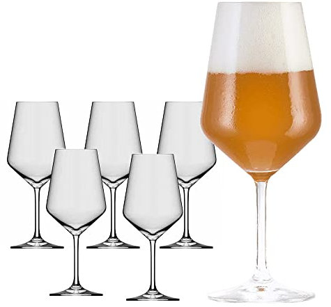 Euposia - Set 6 pezzi - Calice Degustazione Birra 52 cl. - Mod. ACCA BEER - in Cristallino - Beer Taster