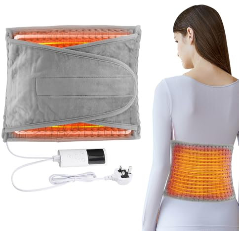 Heat Pads for Back Pain Relief, Afenau 49X12 Electric Heating Pad with 9 Heating Settings, Timable Back Heat Pad for Back Pain Square, Detachable Heating Pad Electric for Abdominal Neck Shoulder