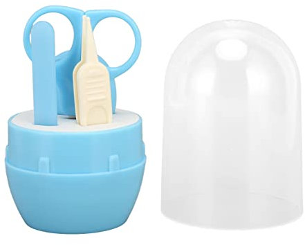 Baby-Nagelschere, Baby-Nagelknipser mit Niedlichem Etui, Baby-Nagelknipser, Schere, Nagelfeile und Pinzette, 4-in-1-Baby-Nagelpflegeset, Baby-Nagelset für Neugeborene, Säuglinge,