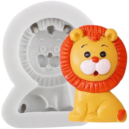 MINFEIDMS Moule en silicone pour décoration de gâteau en forme de lion en forme d'animal