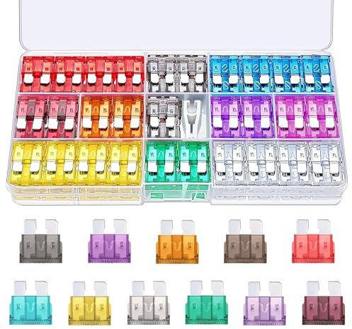 Flaconi 120PCS Car Fuses,Fuse Assorted kit,Mini Fuses for Automotive,2A 3A 5A 7.5A 10A 15A 20A 25A 30A 35A 40A Micro Blade Fuse,Suitable for Cars,Trucks,SUVs,ATVs,UTVs