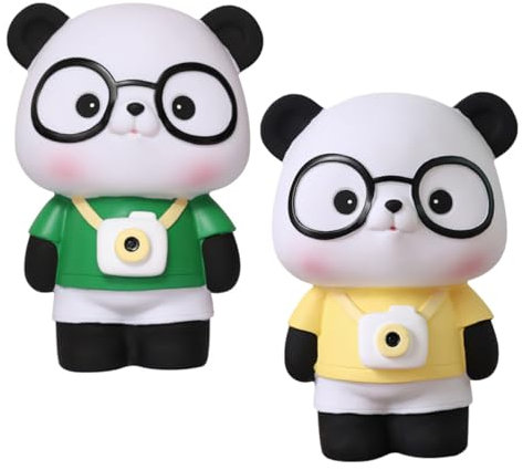 KOMBIUDA Panda-förmiges Sparschwein-Set 2-teilig Robust Einfach Zu Handhaben Und Für Mädchen