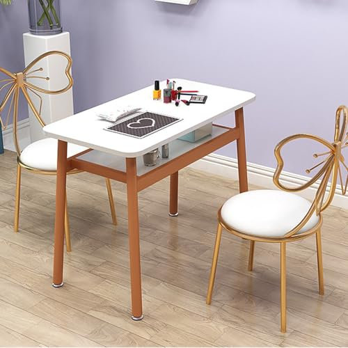 Snyggt, funktionellt bord, manikyrbord, modernt manikyrbord med öppen hylla, professionell nageltech arbetsstation för skönhetssalonger, spa och hemmabruk