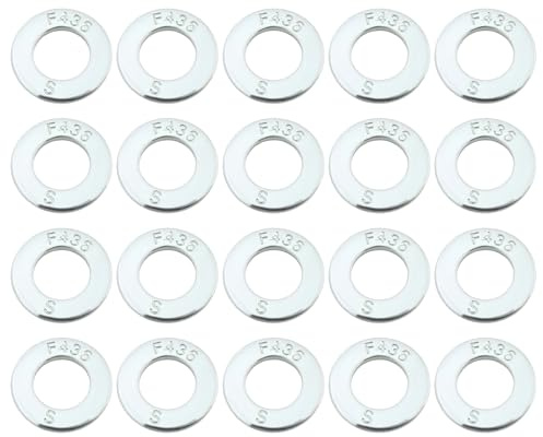Create idea 20 Rondelles Plates Extra épaisses de 5/8 Po en Zinc Jaune 45# pour Les Opérations de Fixation Et de Renforcement Du Matériel Industriel