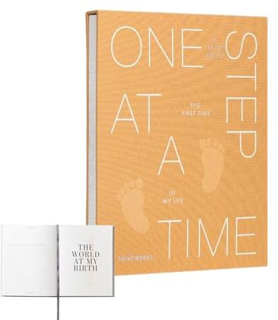 Printworks „One Step at a Time“ Baby-Tagebuch – 64-seitiges Album mit Hülle