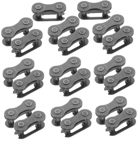 Kisangel 20pcs Cycling Chain Link Connectors Steel Bicycle Chain Repair Tool Kit Sturdy Quick Installation