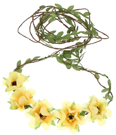 Mikinona 3stücke Blumenkrone Imitationsblumen Haarband Mit Reben Floral Stirnband Blumengirlande Girlande Haarband Für Hochzeit Tanz