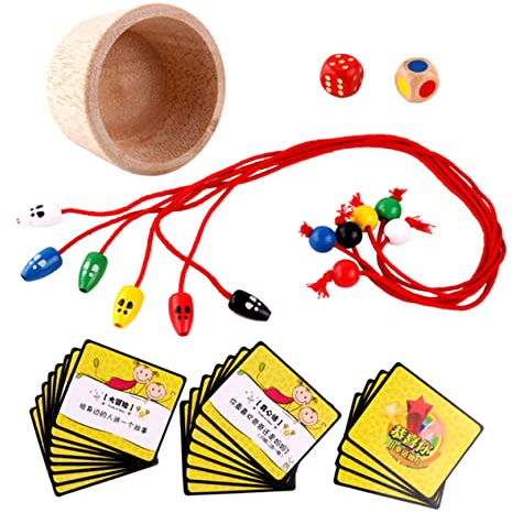 FRCOLOR Wooden Mouse Catching Board Game Toy Early-education Toy for Kids Children Training Family Interactive Play