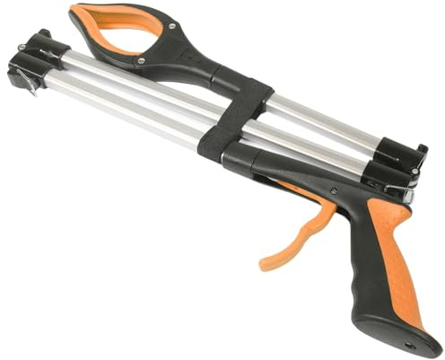 Mikinona Recogedor de Basura Plegable de Tres Pliegues Pinza Ergonómica de Agarre Fuerte para Hogar y Exteriores Herramienta Portátil para Recoger Objetos de Difícil Acceso Accesorio