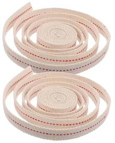 HAMPPLIES 2rouleaux Mèche De Lampe à Pétrole Coton Lot Remplacement pour Lampes à Huile Et Lanternes Tempête