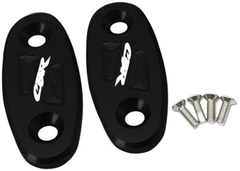 Moto Specchietto retrovisore Sedile Copertura decorativa Base dello specchio Tappo del foro Parti for CBR650R CBR650F CBR500R CBR300R CBR250R(Black)