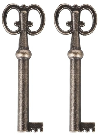 6-Pack Antique Bronze Boxes Door Lock Set Jewelry Wooden Wine – Cupboards Cabinet Storage with Locks Cabinets Vintage-Style Iron for Keys (53 x 27 mm Decorative 45 mm Cover)