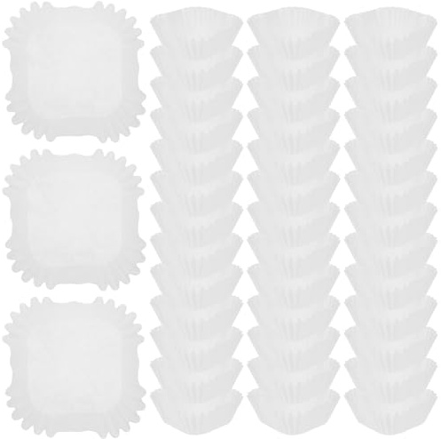HIAKDOFT Pirottini di Carta Quadrati per Cupcake e Dolci 1000 Pezzi, Colore Bianco, Carta Resistente Buona Tenacità, Facili da Sformare, per Pasticcerie e Caffetterie
