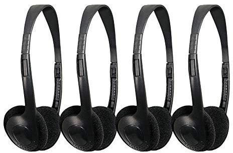 SoundLAB 4x Lightweight Stereo Computer/TV Headphones 3.5mm Mini Jack School Music