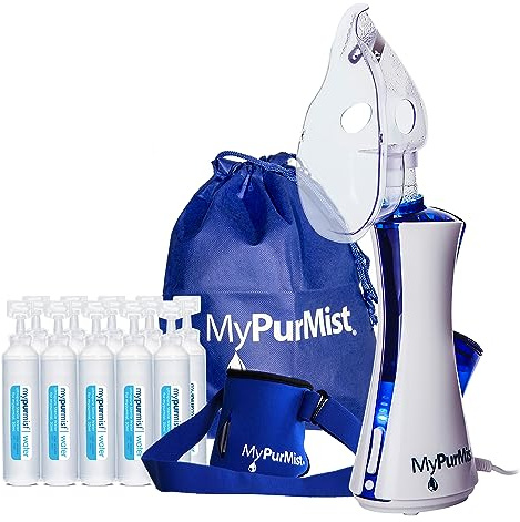 MyPurMist New Classic Handheld Personal Steam Inhaler, Vaporizer and Humidifier (Plug-in) with Bonus Hands-Free Holder