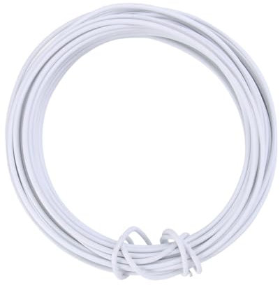 Cordel de alambre de 10 m para jardín, calabaza, bonsái, entrenamiento, alambre de hierro para plantas, rosas trepadoras, vides, pepinos, 2,5 mm, pan blanco, correas de corbata floral, corbata a