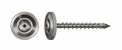 Lot de 60 vis Spengler 4,5 x 35 mm Filetage complet Tête fraisée bombée T-STAR plus T20 4CUT Acier inoxydable A2-4577000450357