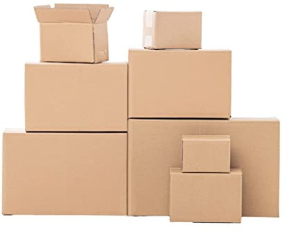 BBGS Umzugskartons 43x21x27cm Kartons, 5-Schichten Große Post Verpackung Versandkartons für Umzug, Lagerung und Transport, Packung mit 20