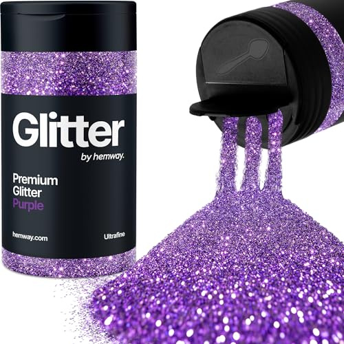 Glitzerstreuer lila Gesicht Nailart Becher Weihnachtsfest-Accessoires ultrafeines Kunstharz Kosmetik 130 g