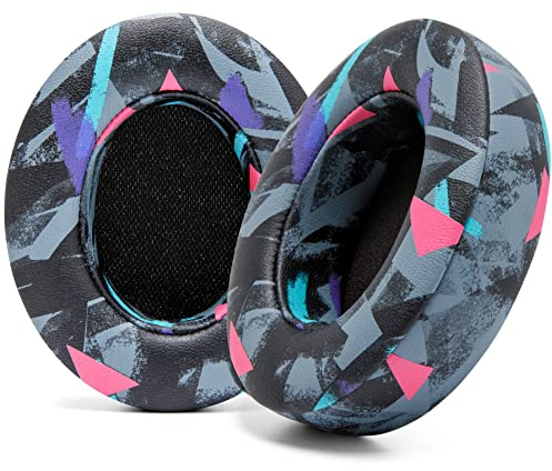 WC PadZ Studio 2 & 3 - Ear Pads for Beats Studio 2, 3 Wired & Wireless | Made by Wicked Cushions | Does NOT Fit Beats Solo (B0501, B0500). PU Leather, Enhanced Foam & Stronger Adhesive | 90's Black