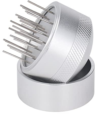 Espresso Distribution Tools, Coffee Needle Distributor with Base, Professional Coffee WDT Tool for Espresso Distribution, Needle Espresso Stirrer, Stainless Steel (58mm)