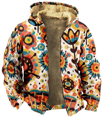 Kswlwccpp Jacke Herren Gefüttert mit Kapuze 4Xl Bomberjacke Übergangsjacke Herbst Winter Fleece Atmungsaktiv Winterjacke Pilotenjacke mit Fell 6Xl Warm Arbeitsjacke Herren-Jacken