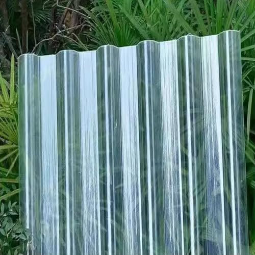 Wandverkleidung,Dachmaterial,Dachpaneele für Garagenschuppen,Ersatzdachziegel,Gewellte Dachplatten,2mm UV-Beständigkeit Glasfaser Tageslichtpaneele Profilblech Dachblech (0.9x2.2m/35x87in,18 pcs)