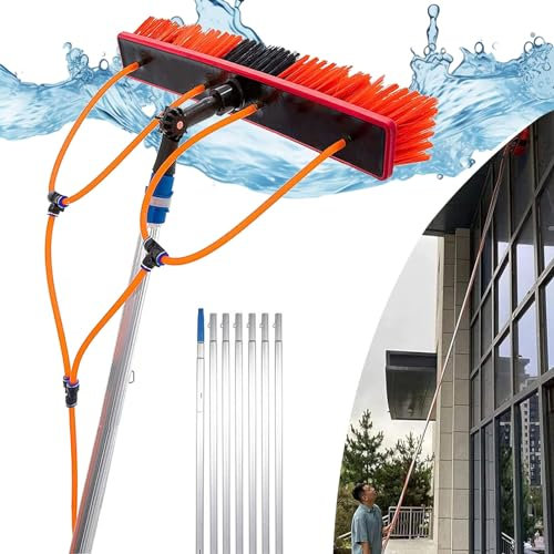 DdasamTeleskop waschbürste, 3-15m Glasdach Reinigungsset, PV Anlage, teleskopstange fensterreinigung, Fensterreiniger teleskopstiel wassergefüllte - PV Anlage Reinigungsgerät Freie Verbindung