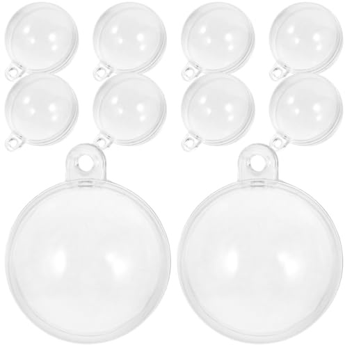 POPETPOP Aquarium Schwimmkugeln Transparent 3X3Cm - 10 Stück Befüllbare Klare Dekokugeln Zum Schwimmen Für Aquarium Und Hängende Party Dekoration