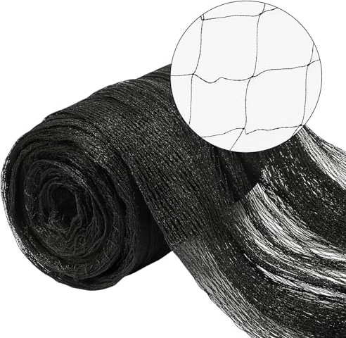 Rete da Giardino 5 x 10 m, Rete Per Uccelli, Rete Anti Piccioni, Rete di Protezione Multiuso, Rete a Maglie Riutilizzabile, per Frutta Verdura Piante Proteggere Nero (Maglia 2 * 2 cm)