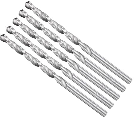 METALLIXITY Drill Bit (3mm) 4241 High-Speed Steel Uncoated 5Pcs | Straight Shank Uncoated (Bright) 118° for Wood Plastic Iron Copper Aluminum Low Soft Metal