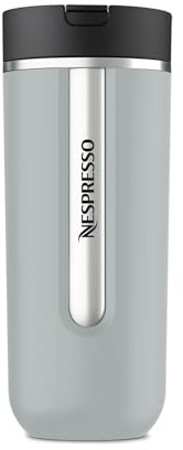 Nespresso Travel Mug Large Smokey Blue 540 ml | Taza térmica de acero inoxidable | Fría y caliente para café, té, matcha, etc. | a prueba de fugas y lavavajillas | Taza de café para llevar con tapa