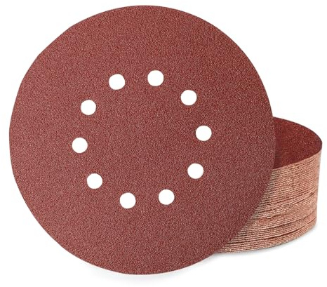 Huopueit 30 Pièces Disque Abrasif 225 mm 10 Trous Grain 40 Papier Disque Poncage pour Cloisons Sèches Ponceuse Girafe
