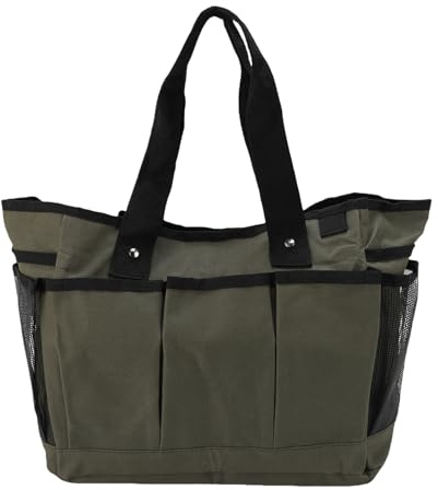 Bolsa de Herramientas de Jardín, Bolsa de Jardinería Oxford de Doble Capa con Múltiples Bolsillos Adecuados para Plantar Trasplante de Poda