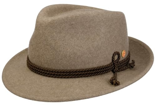 Mayser Maleo Trilby Hut Kordel Garniturband UV-Schutz Made in EU Damen und Herren Herbst Winter