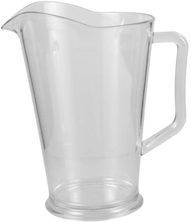 MUCKLILY Bistro Clear Beer Pitcher PC Measuring Jug for Cold Water Beverages Cocktails for Restaurants and Family Gatherings