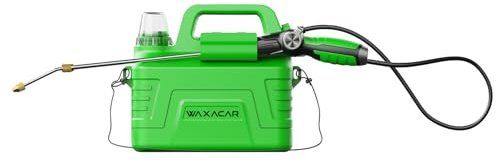 Waxacar Cordless Electric Pressure Sprayer, Battery Powered, Adjustable Nozzle, USB-C Fast Charging, LED Power Indicator - Ideal for Valeting, Gardens, Weeds, Plants (4L)