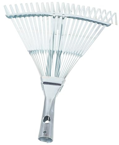 FUTUREORYY Testa Rastrello Per Foglie Regolabile in Metallo 22 Denti Resistente Per Giardinaggio e Manutenzione Prati, Adatta a Cortili e Raccolta Detriti Leggeri, Facile Montaggio e Portatile