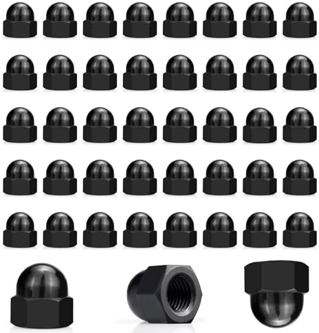 SHULLIN 40 Stc Hutmuttern M4 Edelstahl Kappenmuttern Hutmutter | Hohe Form Sechskant Gewindestange Hutmuttern Hochwertige Kappenmuttern Verzinkt Hutmutter Für Schrauben Gewindebolzen (M4)
