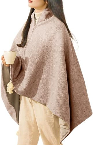 Nankoyal Châle Chauffant Électrique,Couverture Chauffante d'Hiver | 3 Niveaux de Température Couverture Chaude pour Temps Froid Adultes Femme Mère Personnes Âgées Voyage Camping