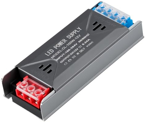 Transformateur 220V 12V LED Driver 100W 8,3A Ultra Mince pour l'éclairage Intérieur