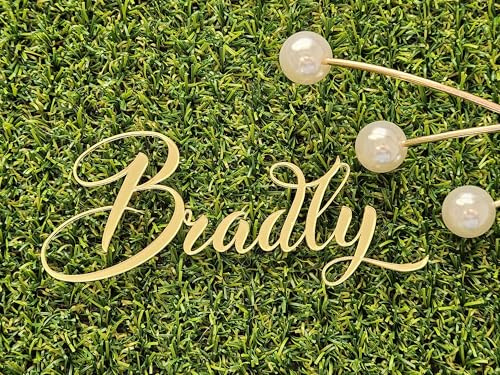 Custom Acrylic Name Cake Topper – Modern Personalised Name Plate for Birthday, Wedding & Event Cakes ! (Name Only)
