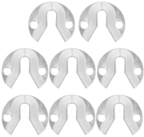 Veemoon Kit de Fixation pour Tableaux et Miroirs, 8 Pièces en Fer à Trou de Serrure, Finition Laquée Brossée, Supports Robustes pour Accroche Tableau, Matériel D'accrochage Mural