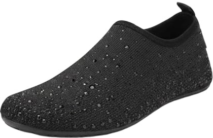 Scarpe da Mare Unisex Leggere e Flessibili con Strass, Scarpe acquatiche Traspiranti ad Asciugatura Rapida per Yoga Pesca Escursionismo Surf