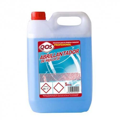 QOS. Abrillantador para máquina lavavajillas. Uso profesional. Garrafa 5L