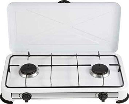 Fornello a gas GPL campeggio cucina portatile 1 2 3 4 fuochi (2 FORNELLI GPL)
