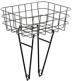 Pelago, Gepäckträger, Frontkorb, Rasket, schwarz oder poliert, Unisex, Schwarz, L