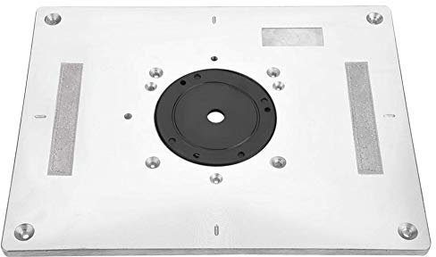 Fayeille Adattatore Piastra Fresatrice da Banco Inserto Piastra Alluminio Lega Falegnameria Panchine Strumento Scatto Tavola, 30 x 23.5 x 0.95cm